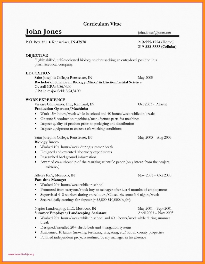 resume objective examples