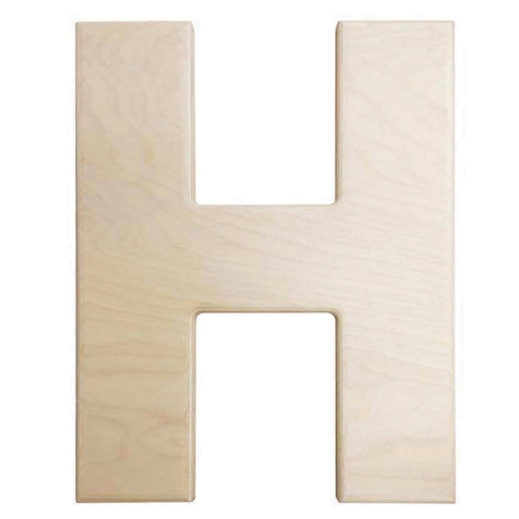 Consumercrafts Product Large Wooden Letters: 12 Inch Unfinished Wood Letter  H /&gt;