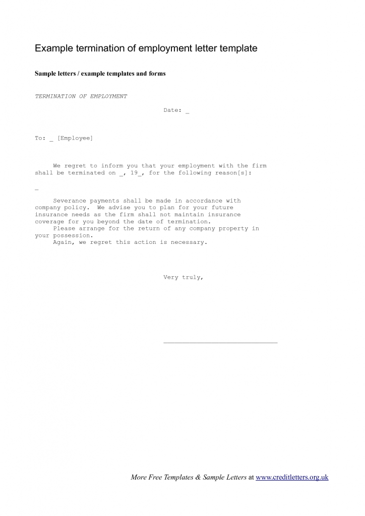 Employee Termination Letter - The Employee Termination Letter Is A