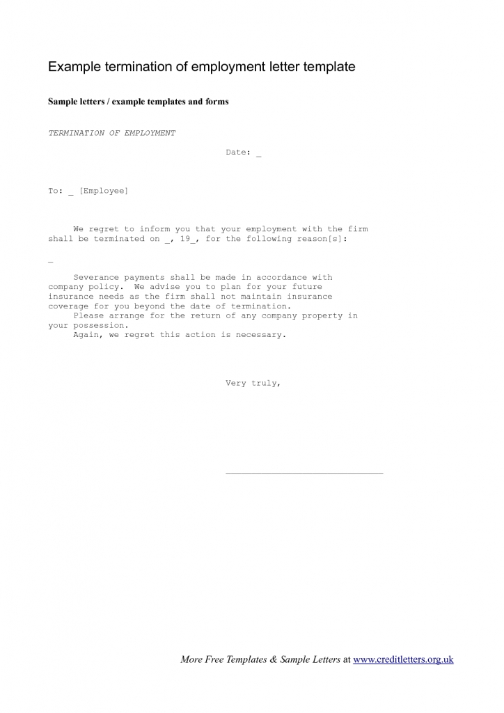 Employee Termination Letter Template 2 Employee Termination Letter - The Employee Termination Letter Is A