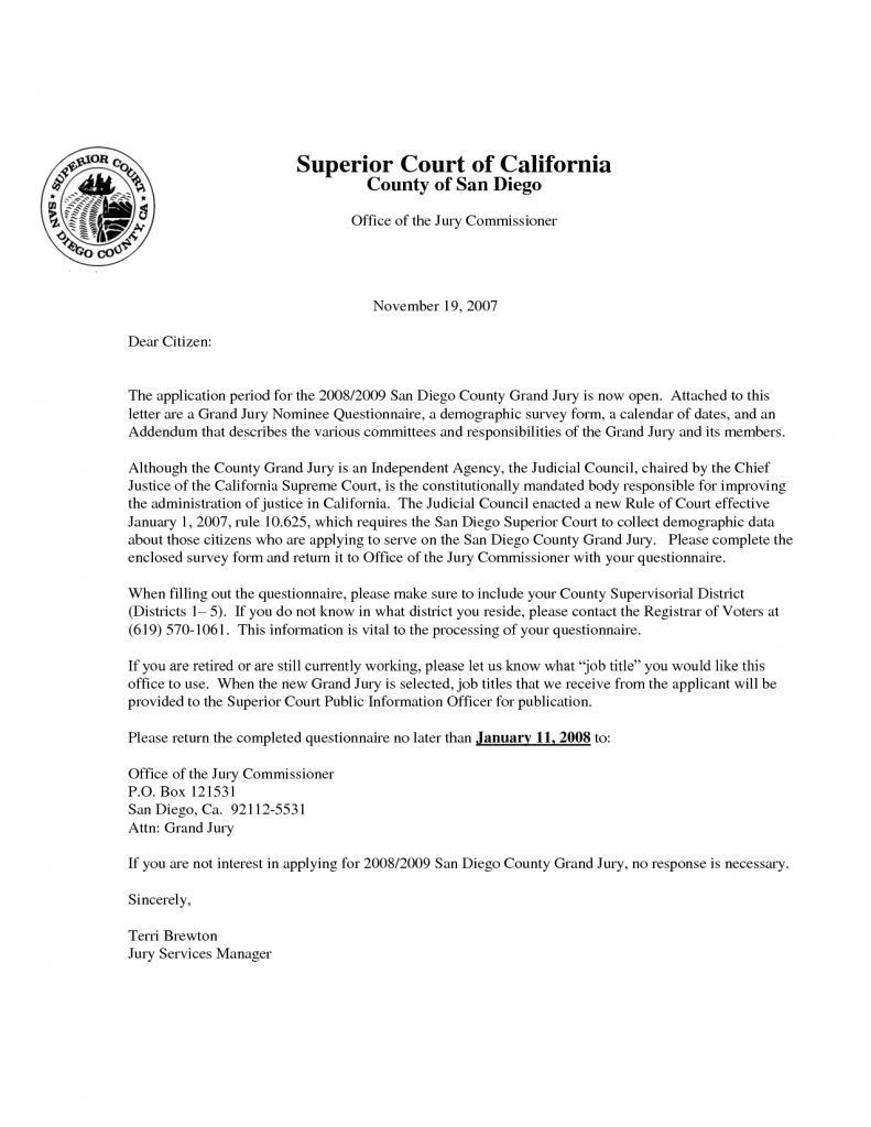 Court Letter Of Character | Free Letter Templates