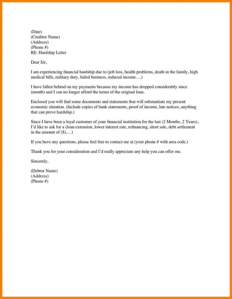 Financial Hardship Letter For Medical Bills Joblettered | Get
