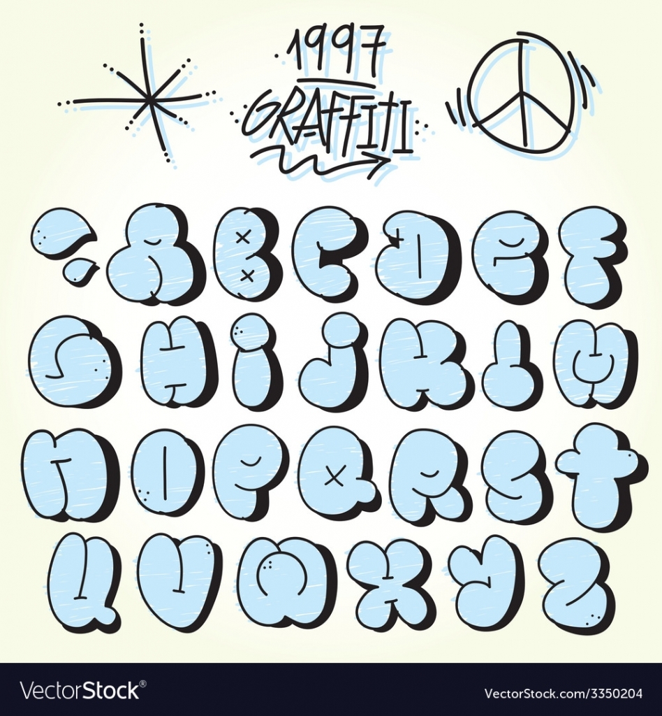 Grafitti Bubble | Free Letter Templates