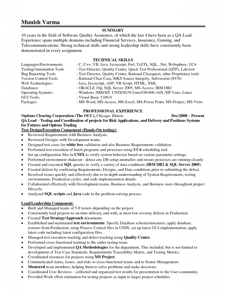 leadership activities examples for resume