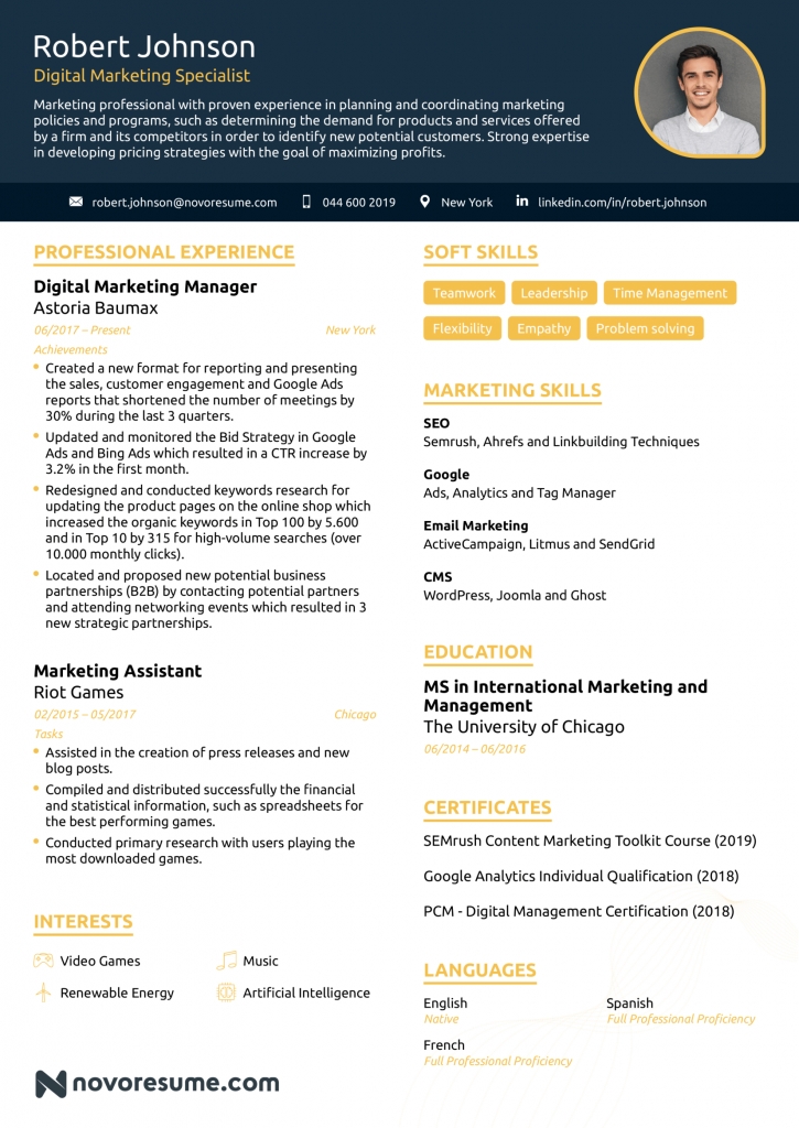 Marketing Resume Example - Update Yours Now For 2019