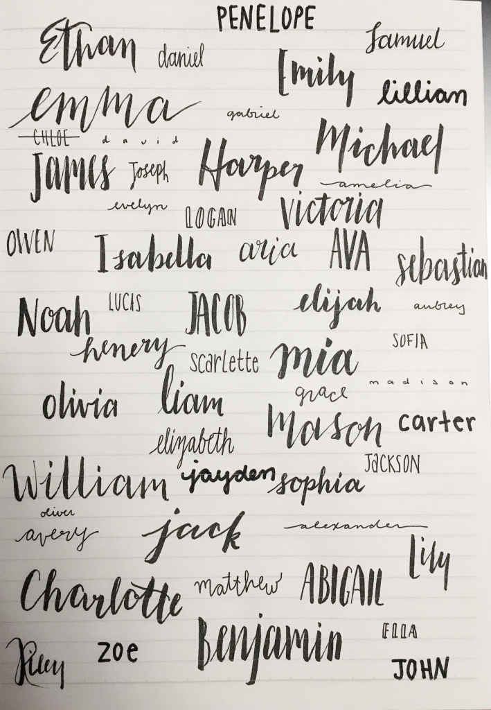 Practicing My Hand Lettering Fonts To Find My Personal Style For My