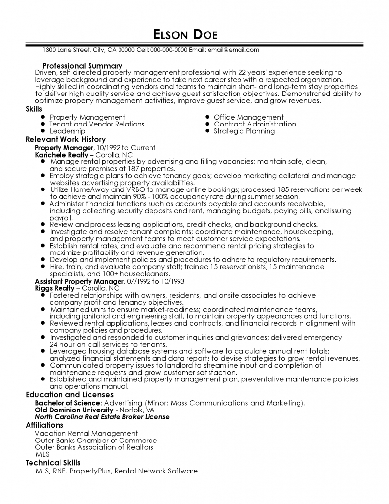 Professional Property Manager Templates To Showcase Your Talent