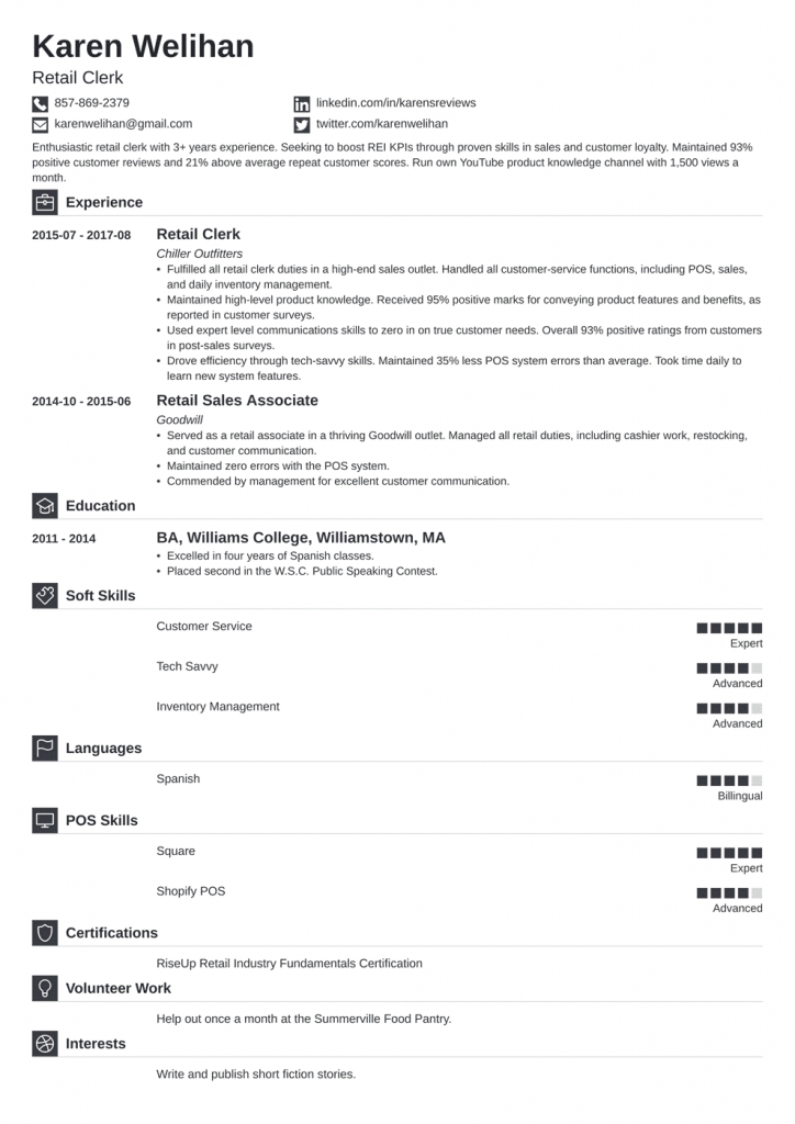 Retail Resume: Sample And Complete Guide [+20 Examples]