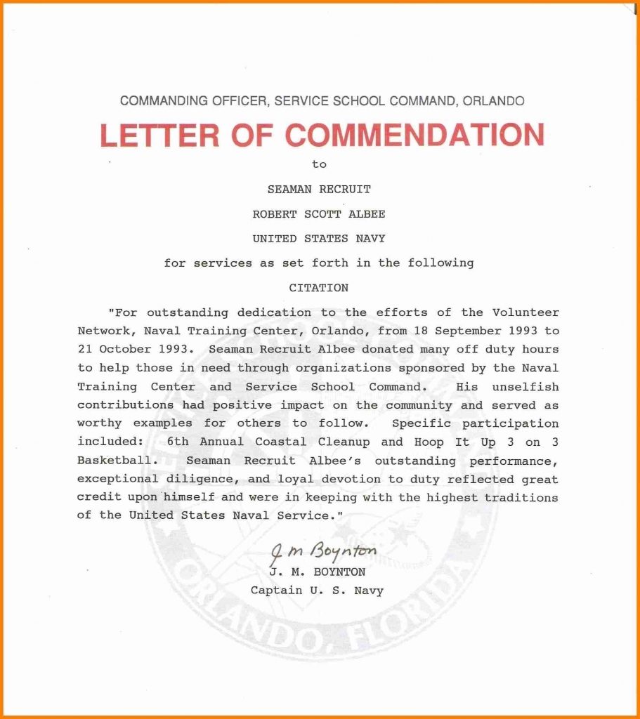 Sample Letter Of Commendation from www.dachametals.com