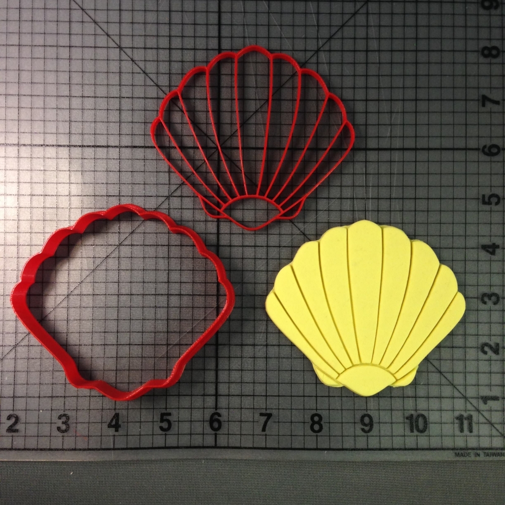 Seashell Cookie Cutter And Stamp