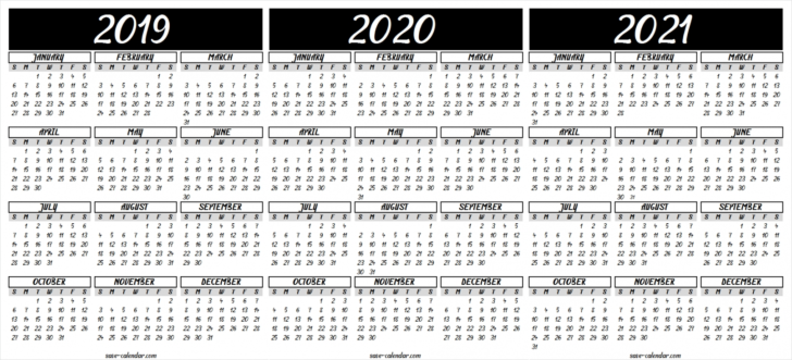 2020 And 2021 Calendar Printable | Free Letter Templates