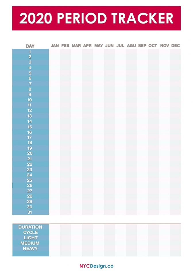Printable Menstrual Cycle Calendar Free Printable Menstrual Cycle Calendar Free