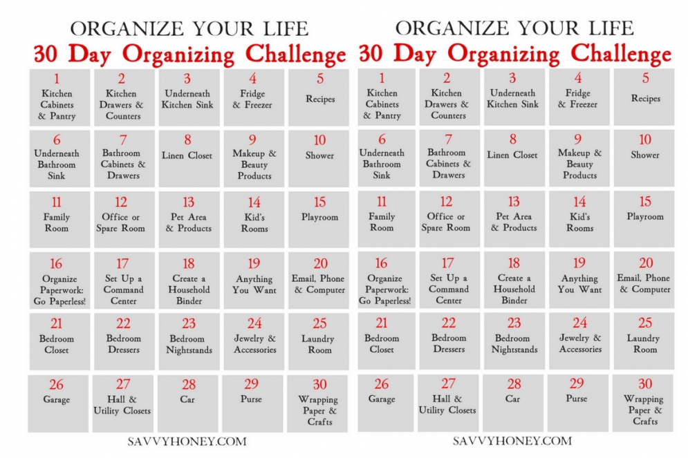 30 Day Challenge Printable 30 Day Challenge Printable