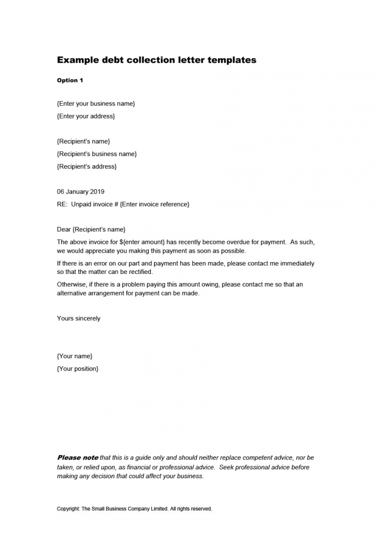 44 Effective Collection Letter Templates &amp; Samples ᐅ