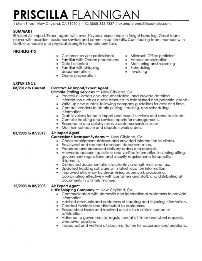 Government Resumes Examples