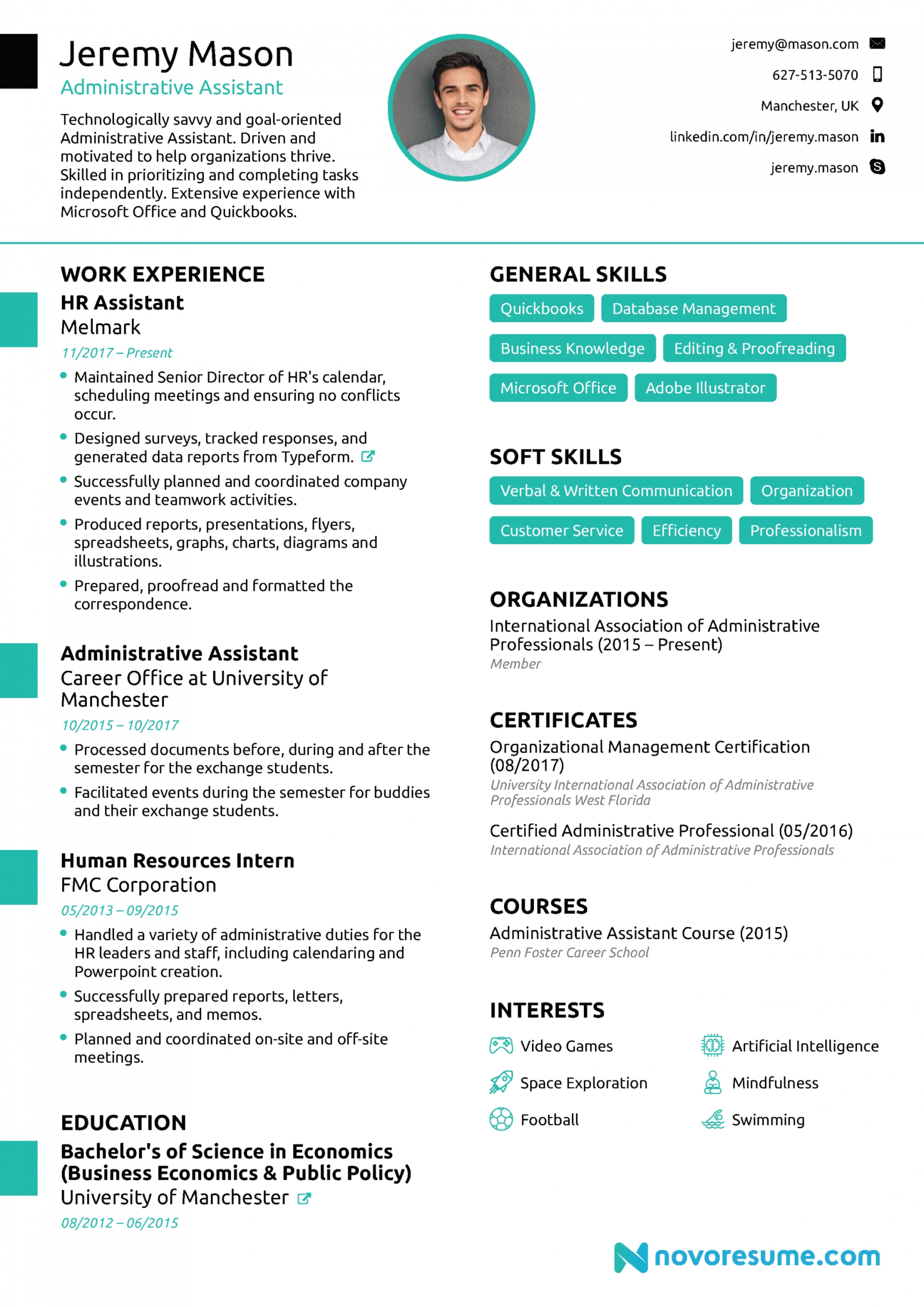 Administration Resume Example