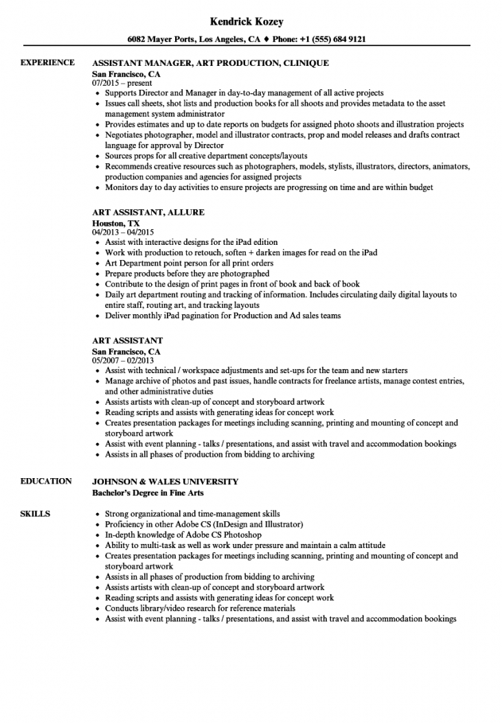 Art Resume Examples