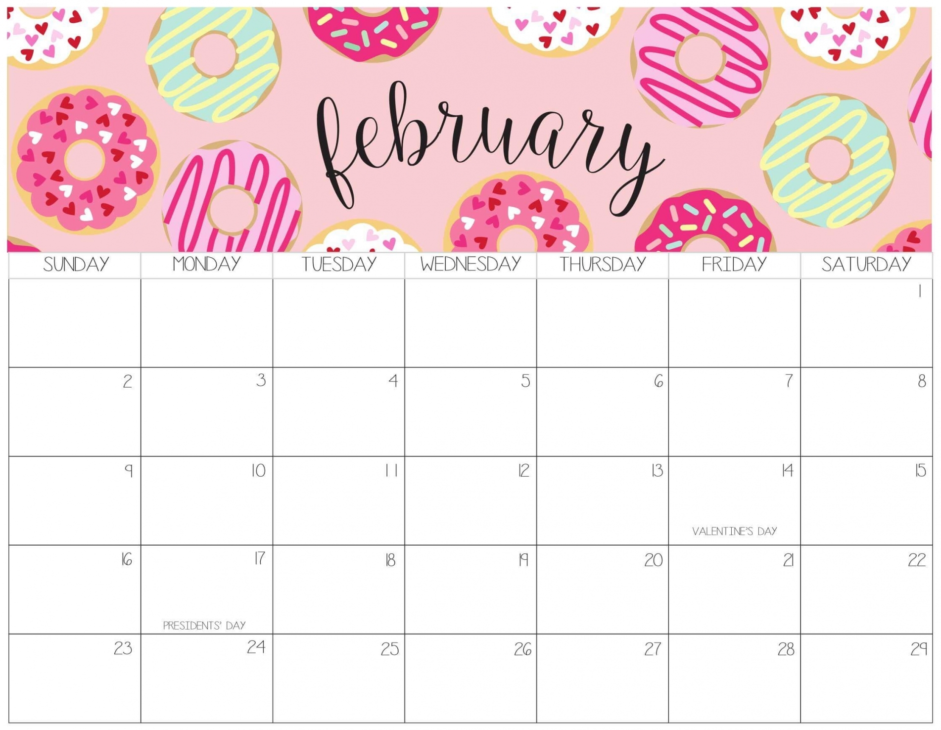 Free Cute Printable Calendars