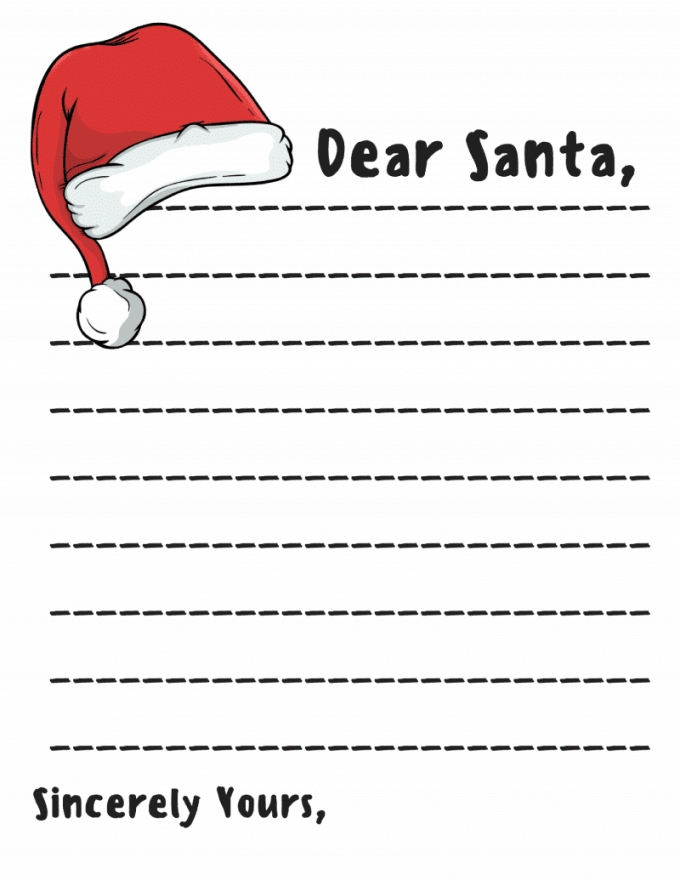 Free Printable Dear Santa Letter Templates