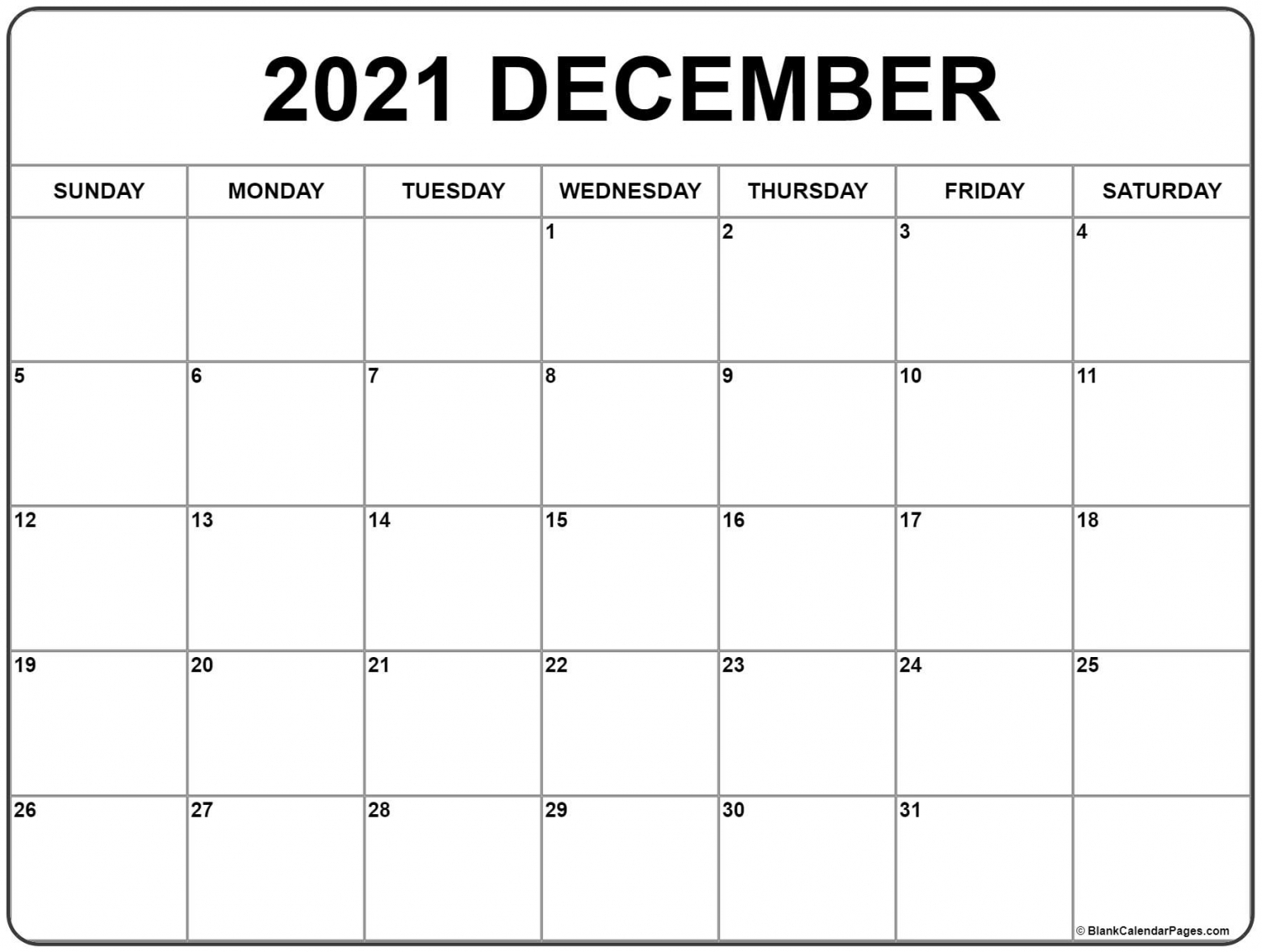 Printable Bill Calendar 2021