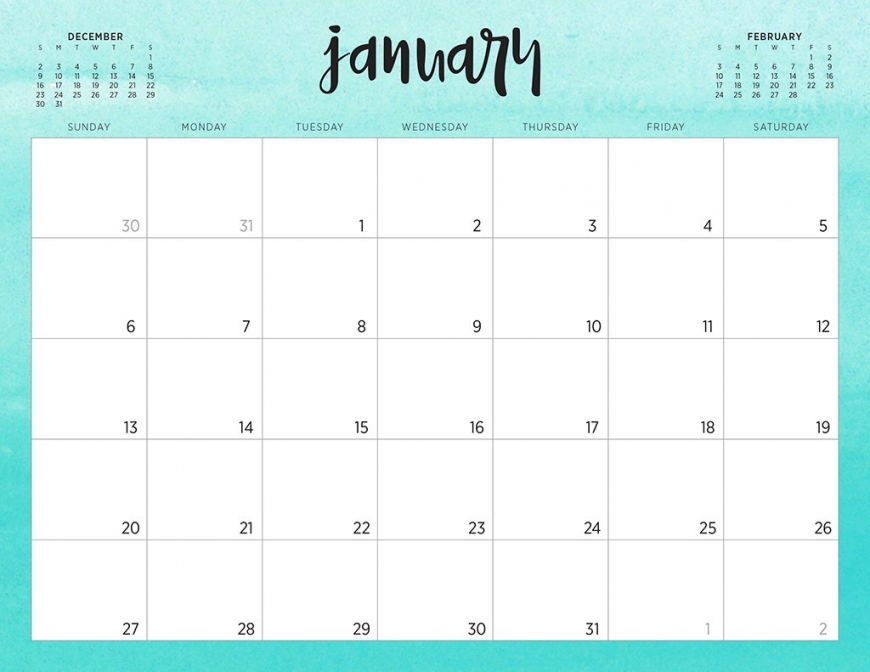 Printable Cute Calendar