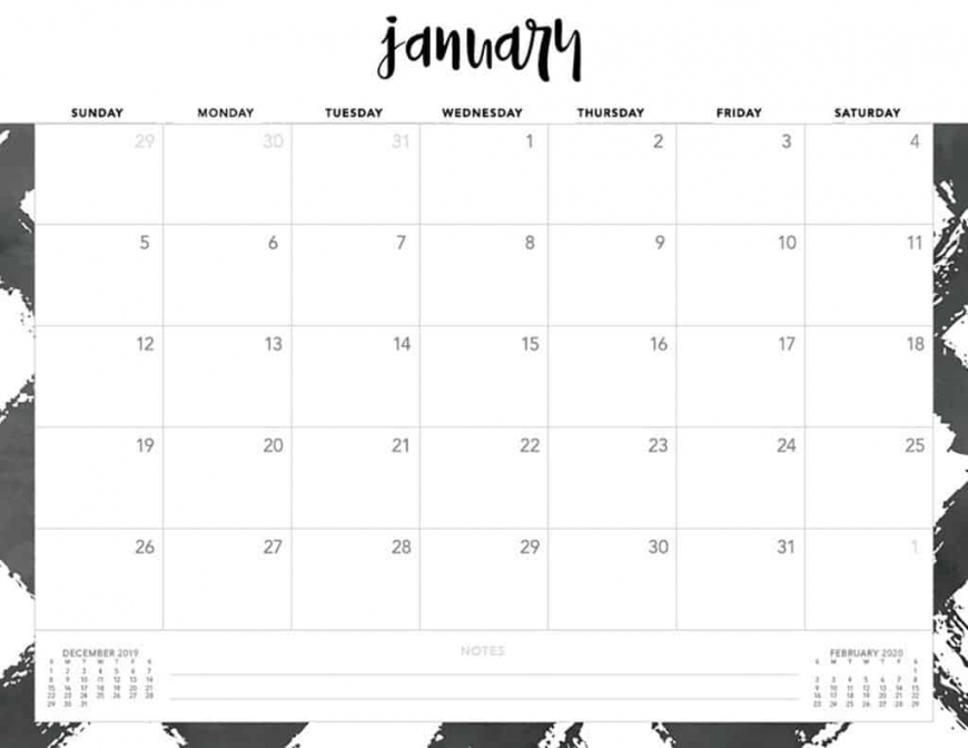 Monthly Calendar Printable 2020