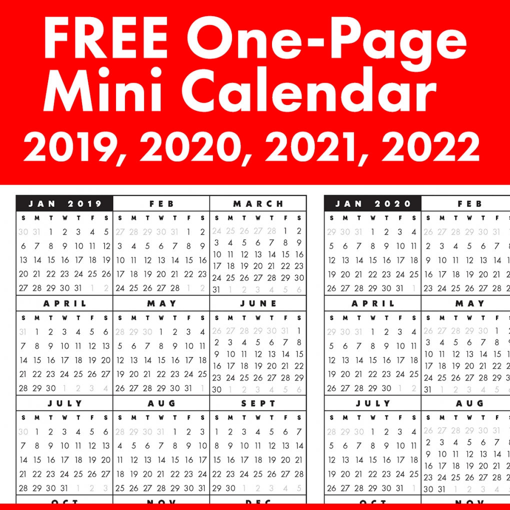 Mini Calendar Printable 2021 | Free Letter Templates