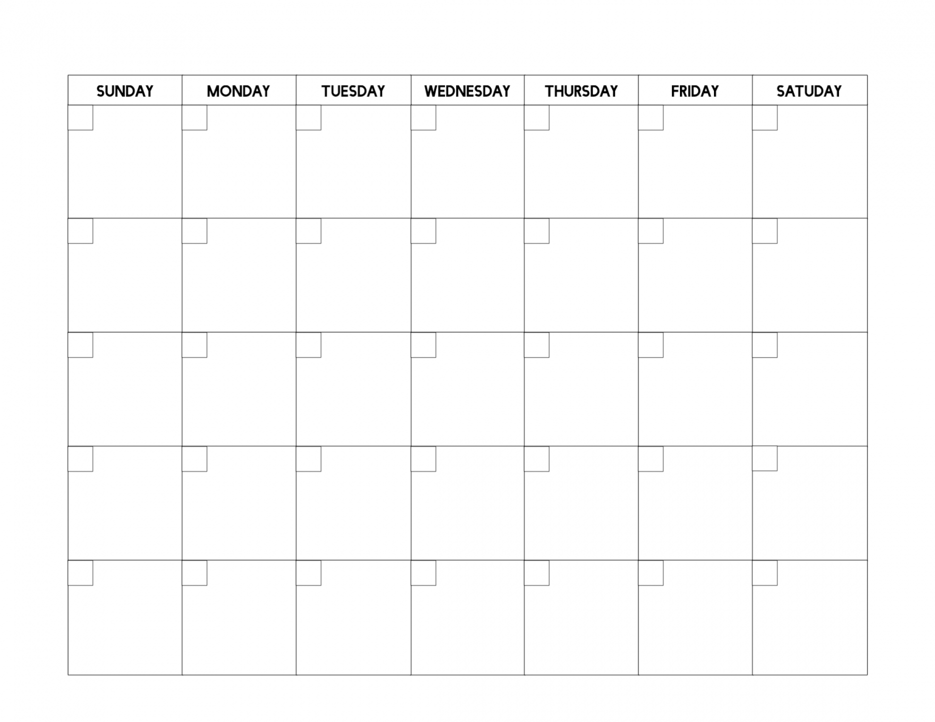 Calendar Template Printable