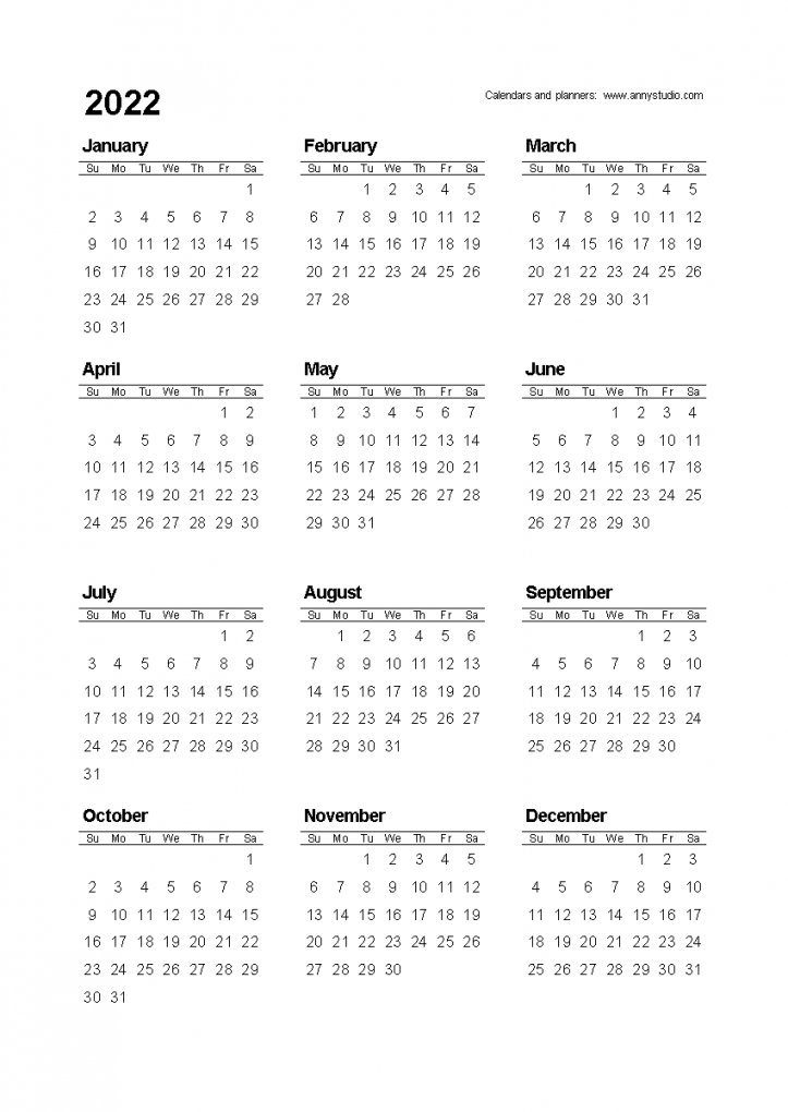 Mini Calendar Printable 2021 Mini Calendar Printable 2021