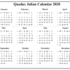 Printable 2021 Julian Calendar | Free Letter Templates