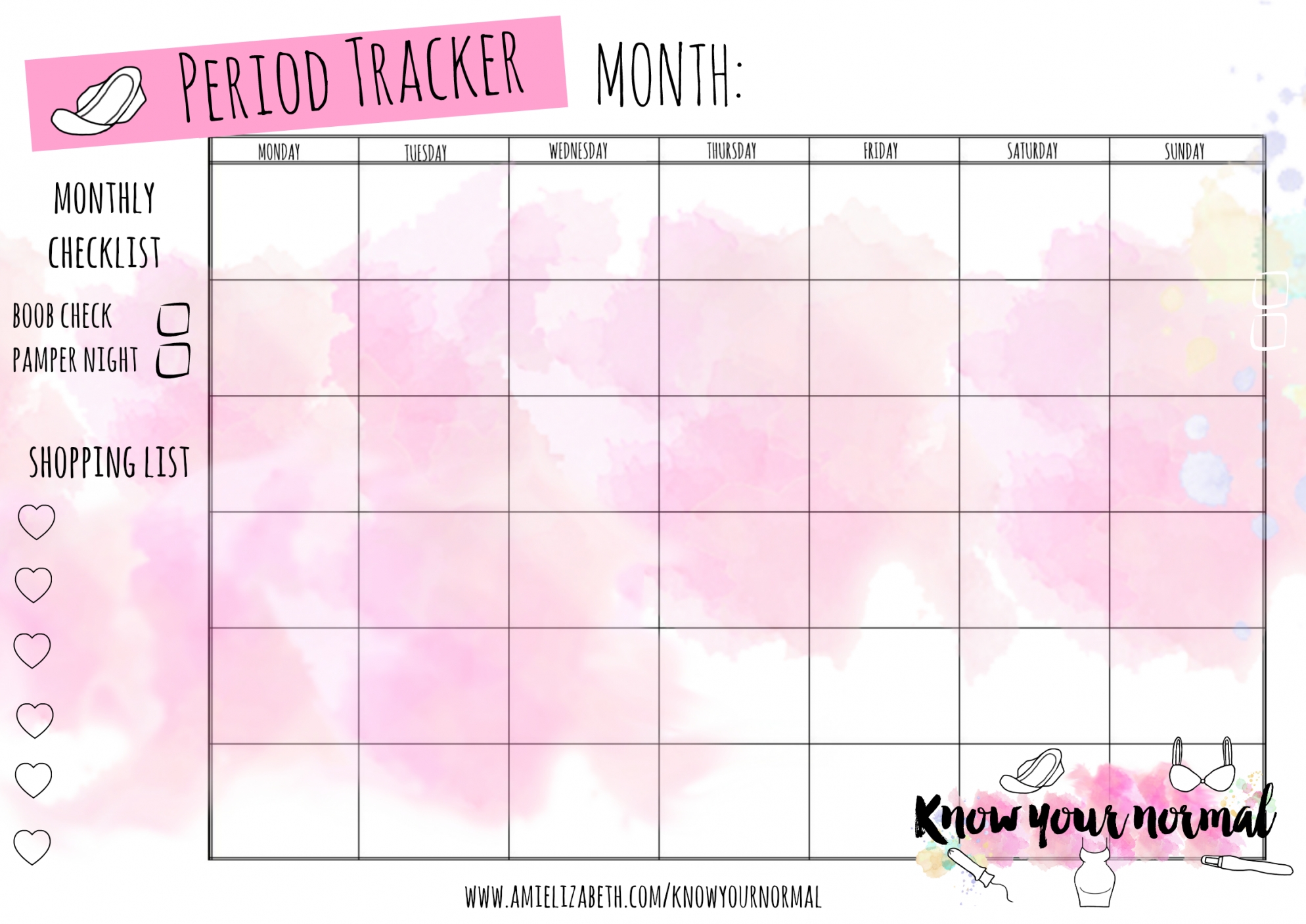 Printable Menstrual Cycle Calendar Free Printable Menstrual Cycle Calendar Free