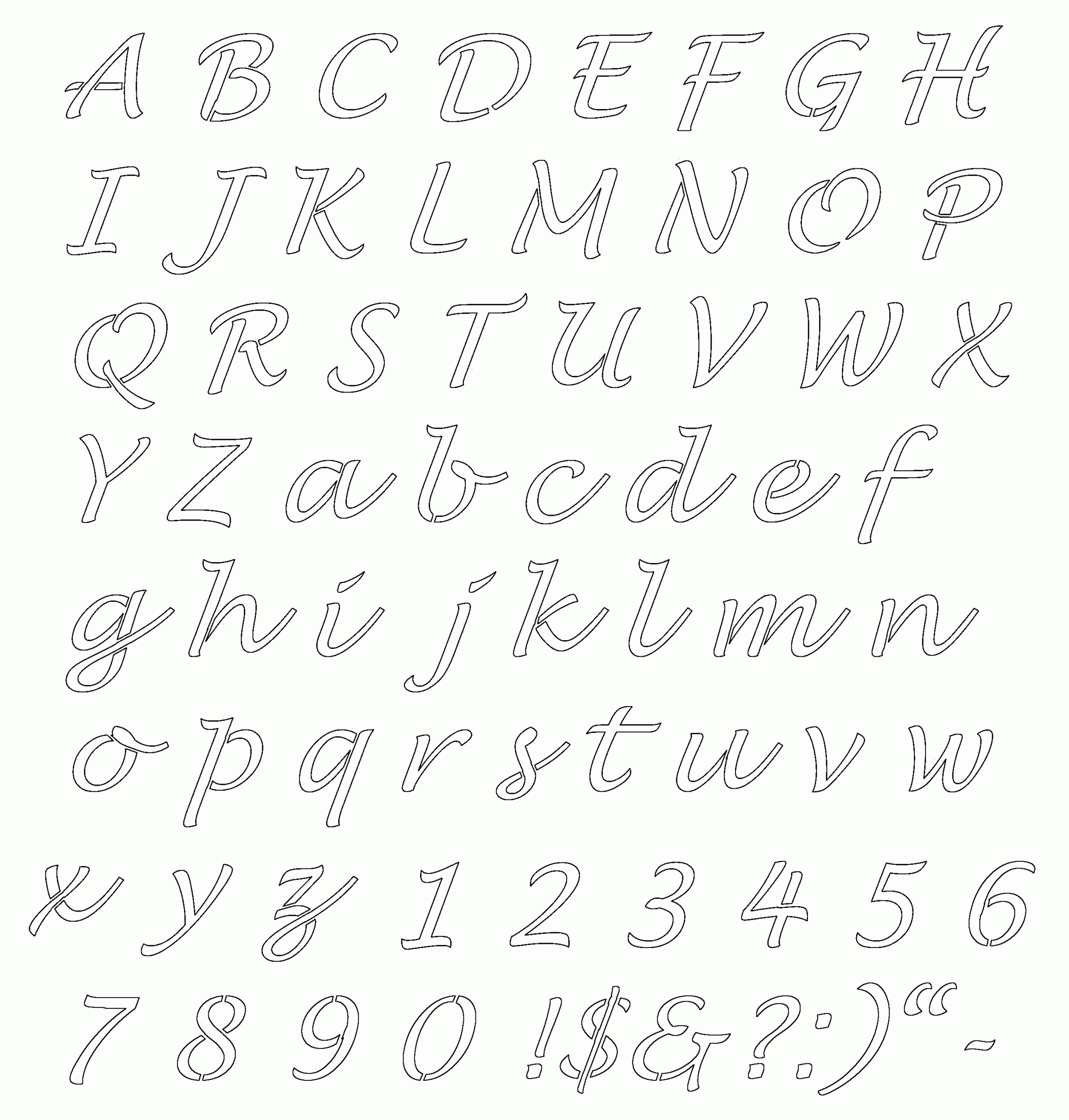 Bubble Letter Template