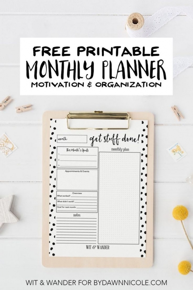 Month At A Glance Free Printable