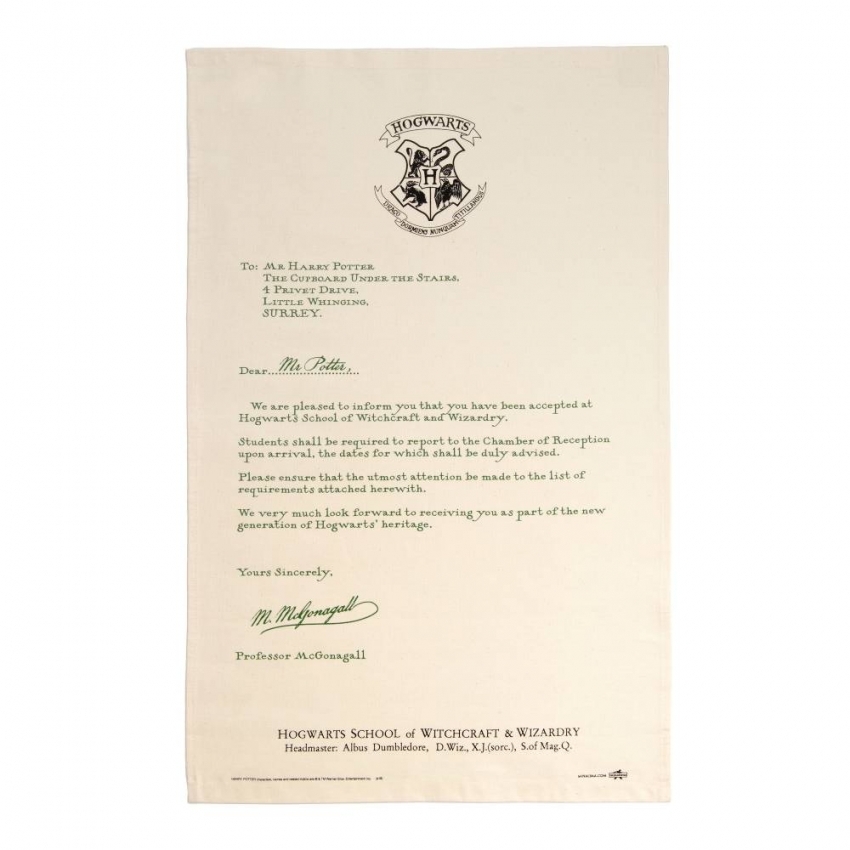 Harry Potter Acceptance Letter