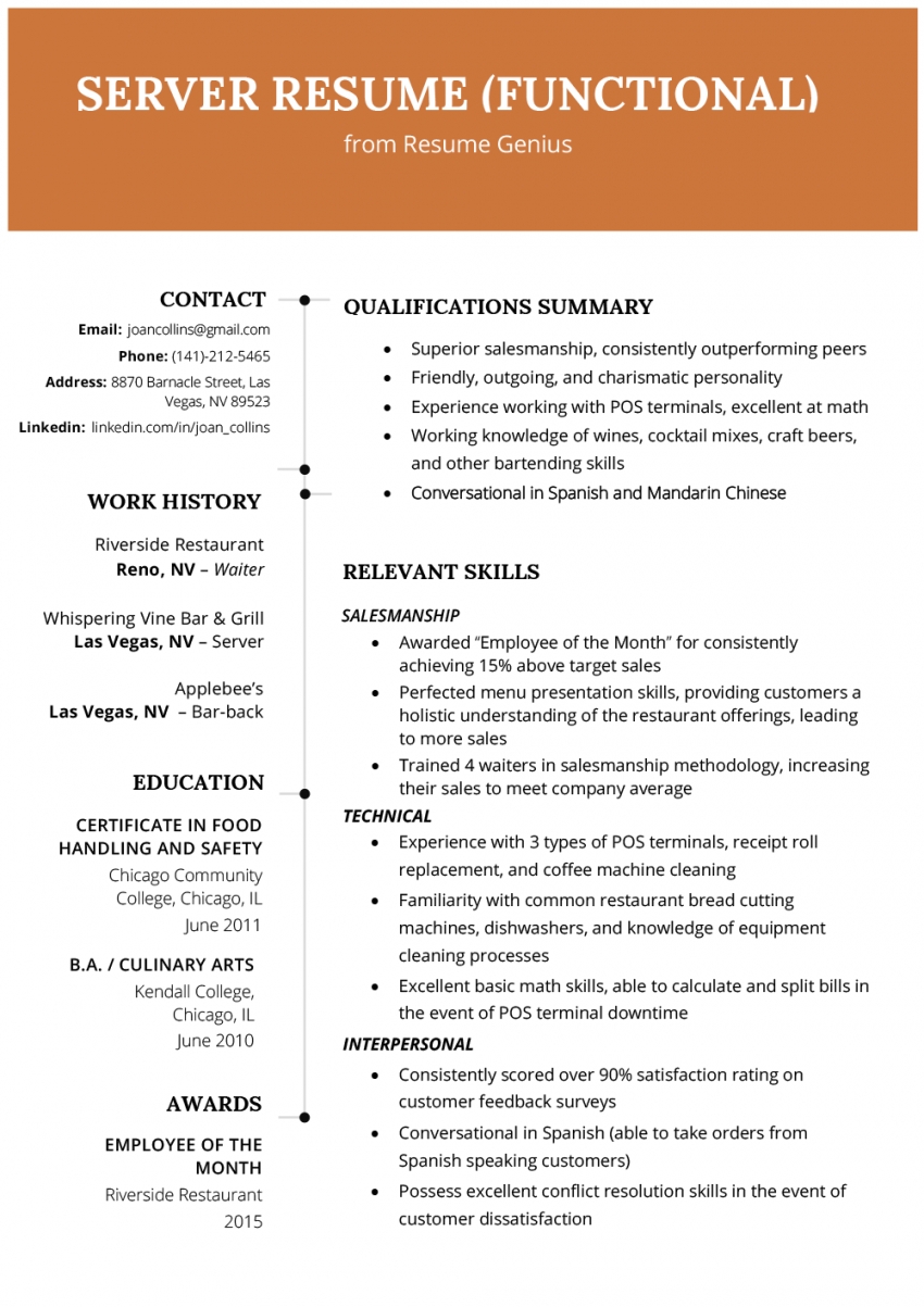 Resume Summary Of Qualifications Example