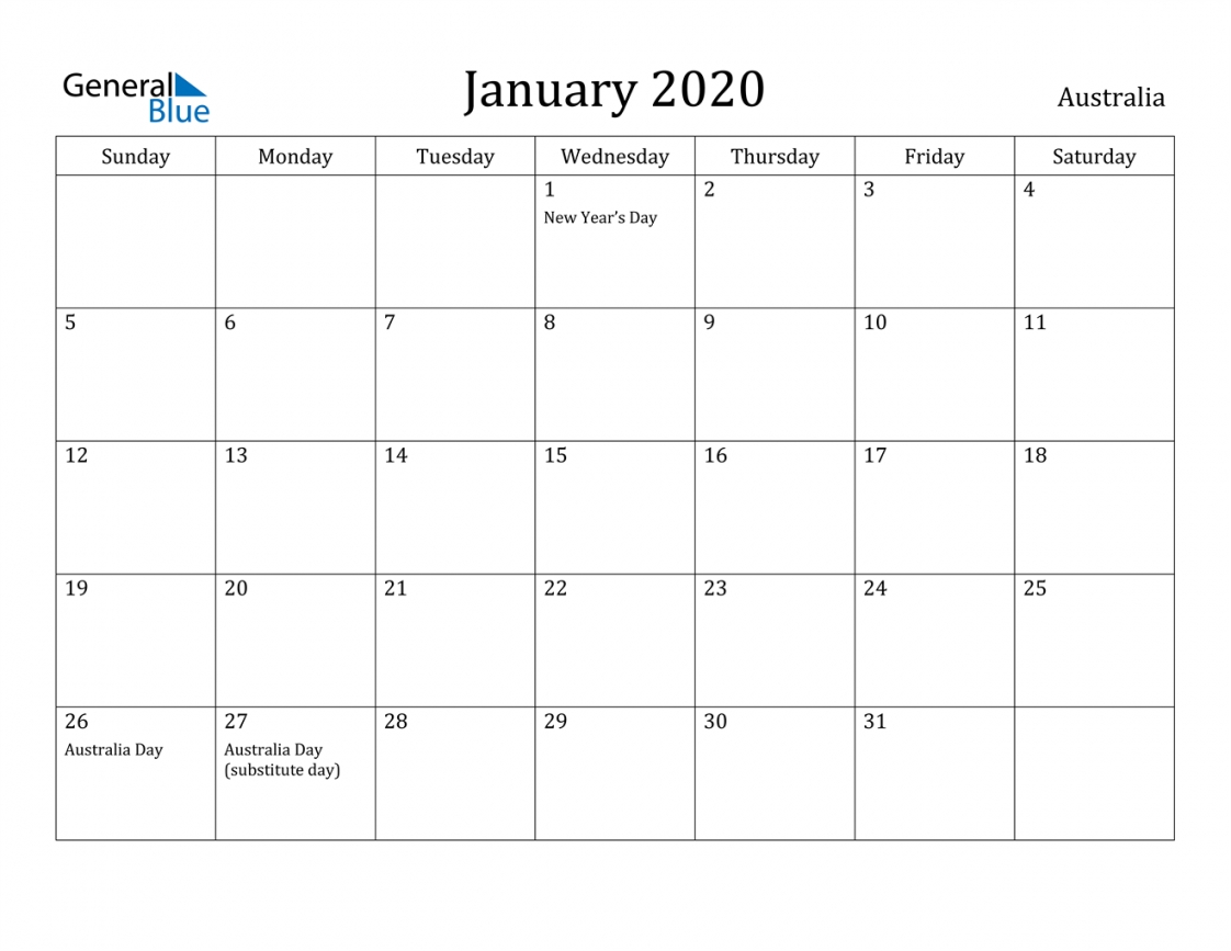 Free Printable Monthly Calendar 2021 Australia | Free ...