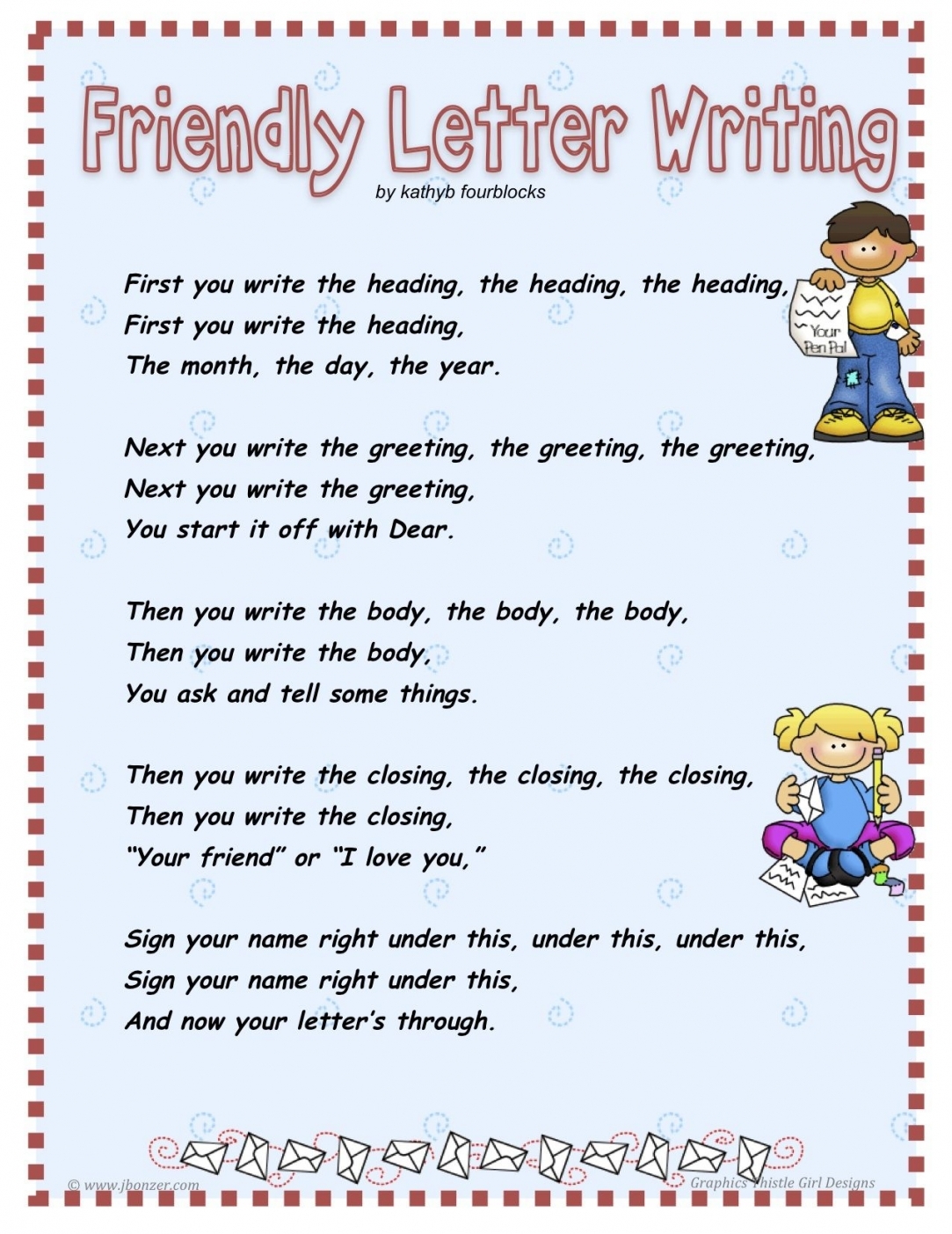 Friendly Letter Example For Kids | Free Letter Templates