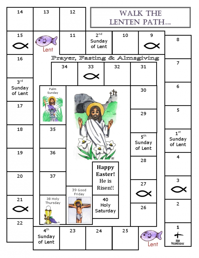 Lent Calendar For Kids 2020