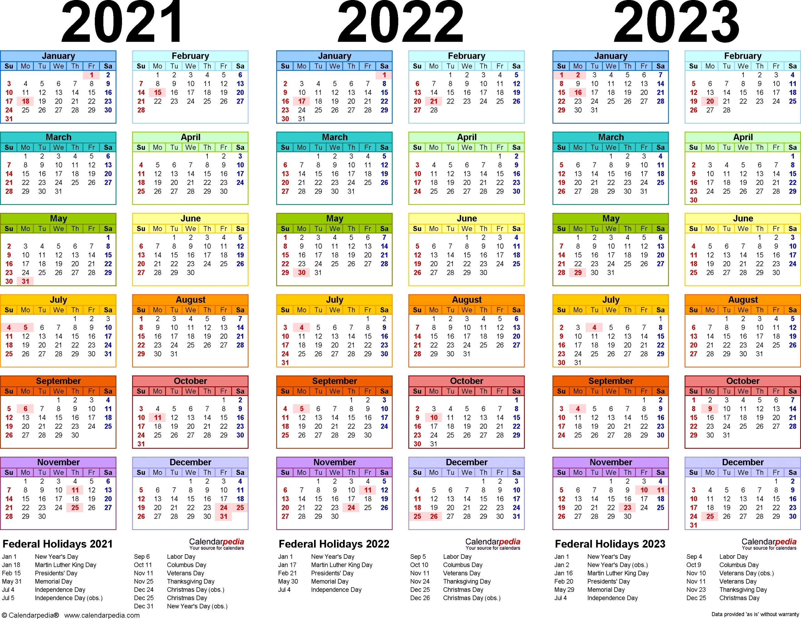 Multi Year Calendar Printable Multi Year Calendar Printable