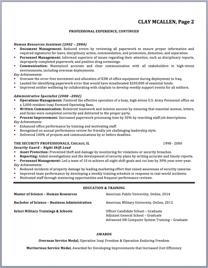 best resume writing service 2020 military to civilian