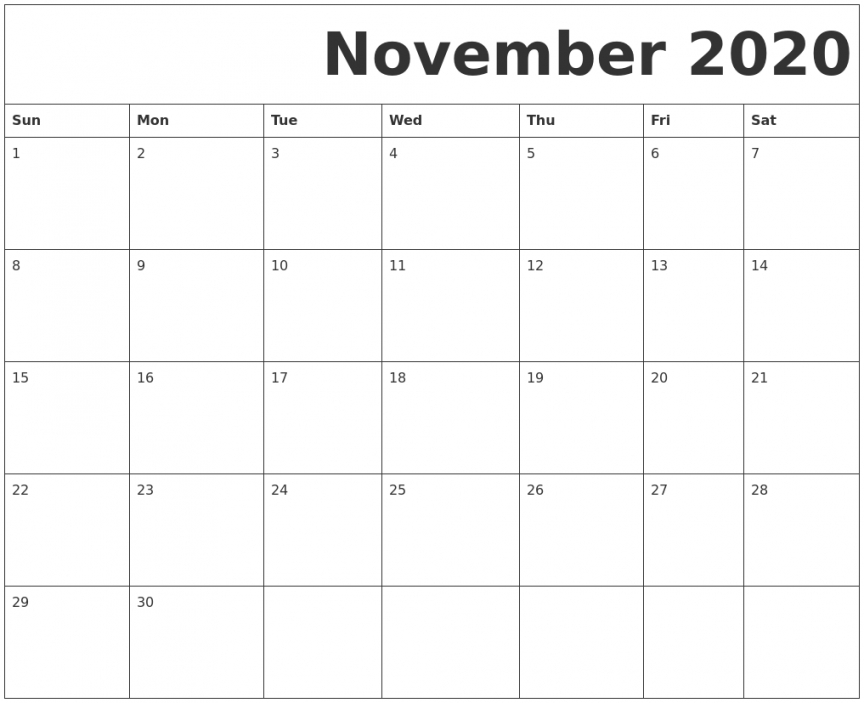 Free Printable Calendars For 2020 Free Printable Calendars For 2020