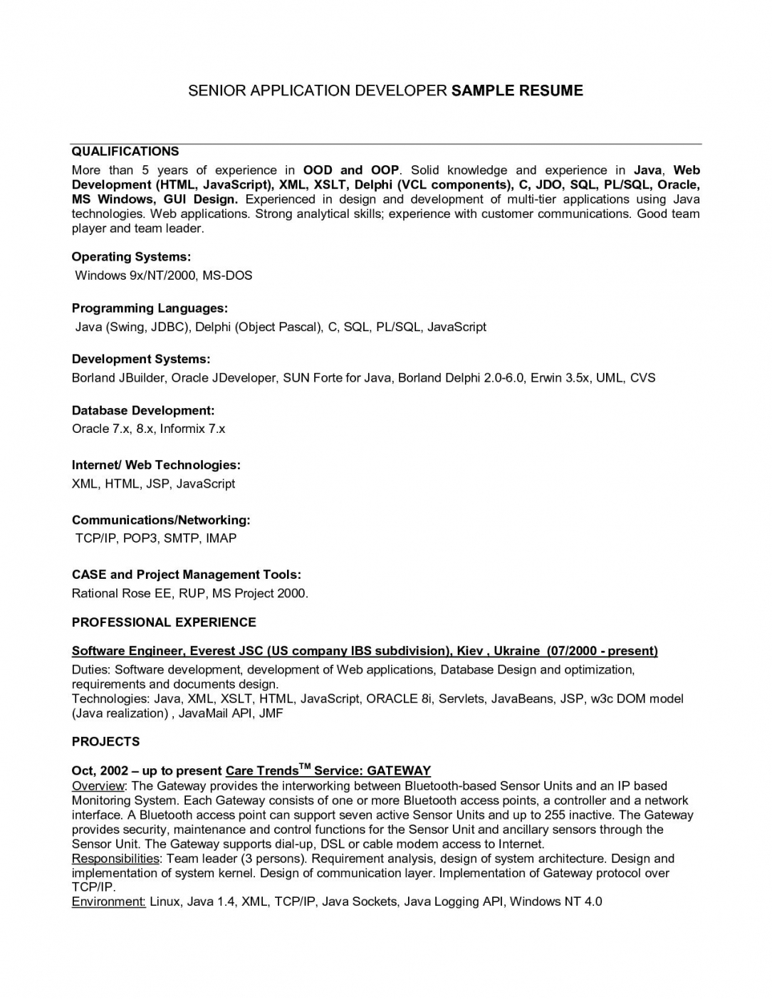 Resume Abilities Examples