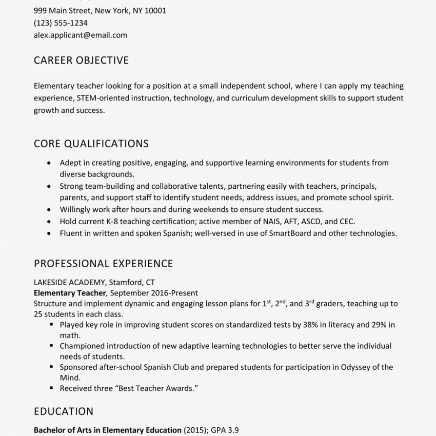 resume essay example