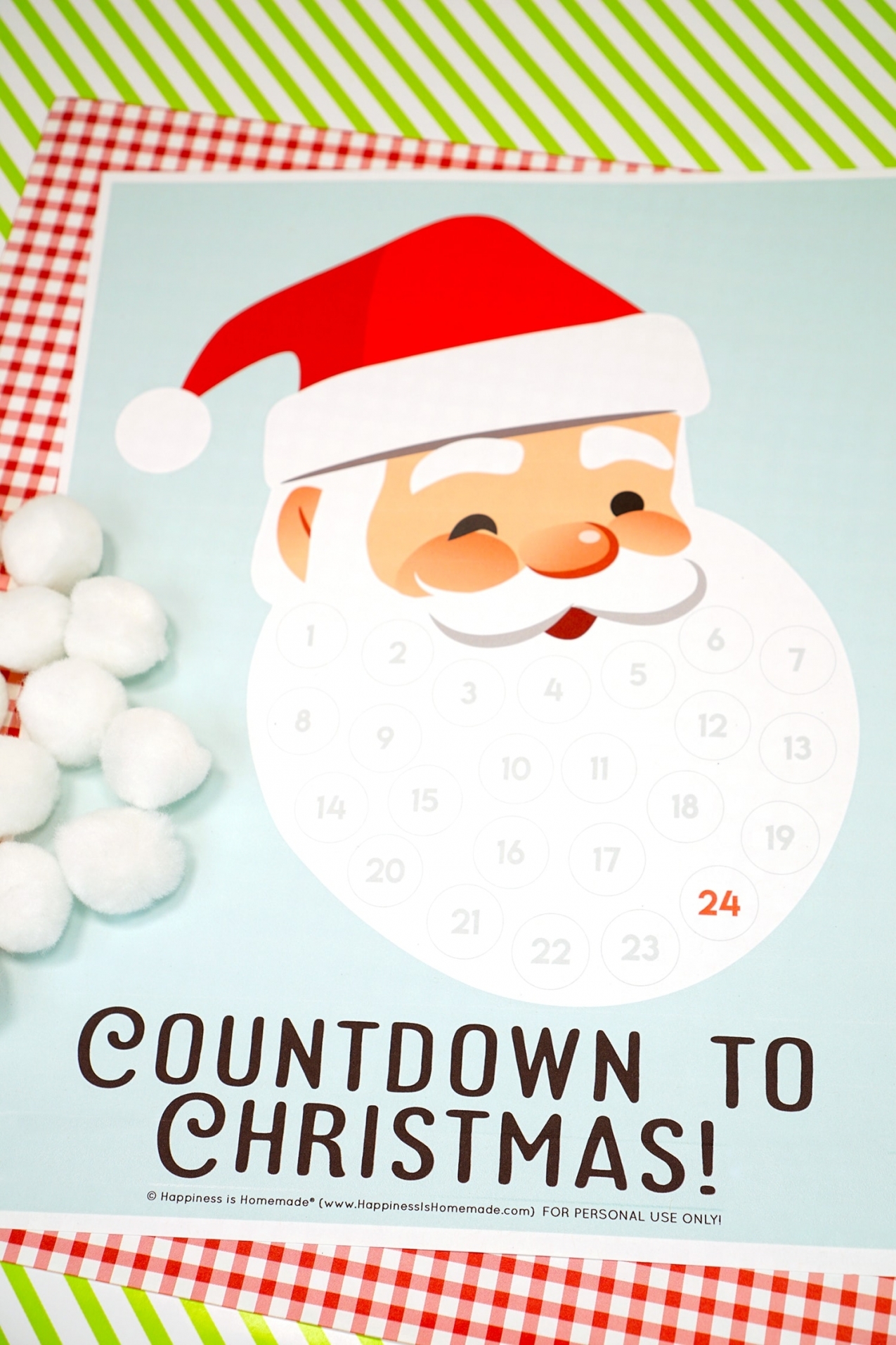 Advent Calendar Santa Beard 2020 Free Letter Templates