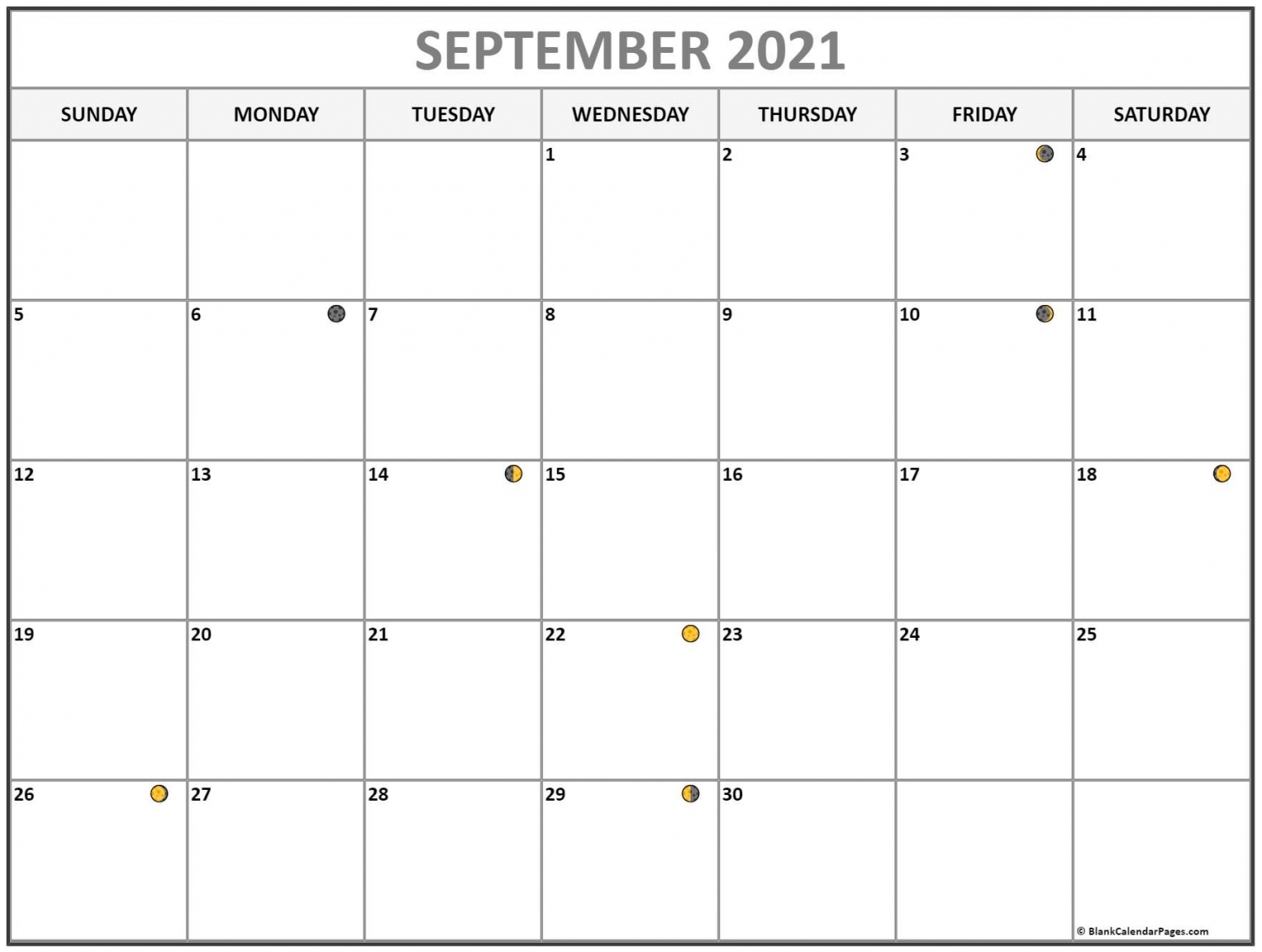 Moon Phases September 2021 Moon Phases September 2021