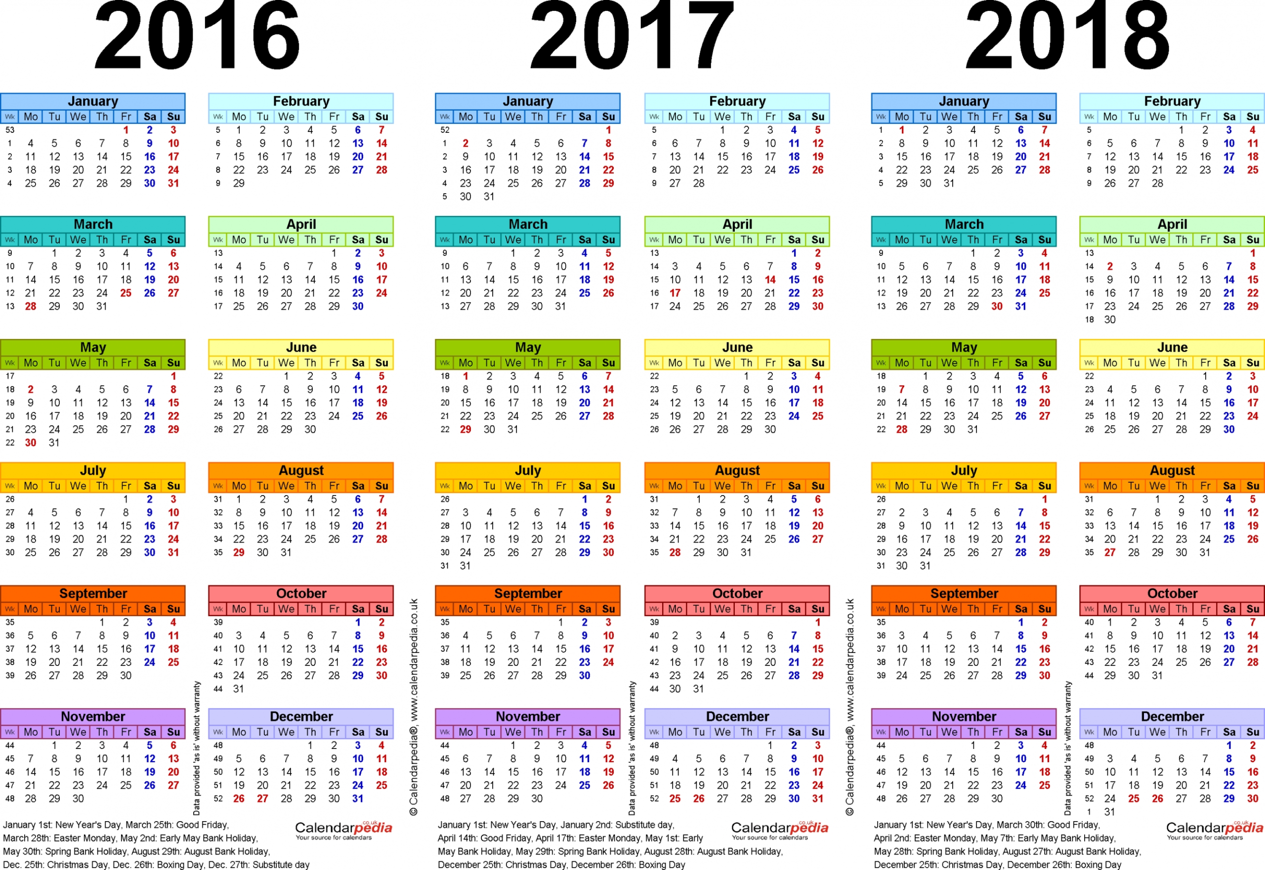 Multi Year Calendar Printable Multi Year Calendar Printable