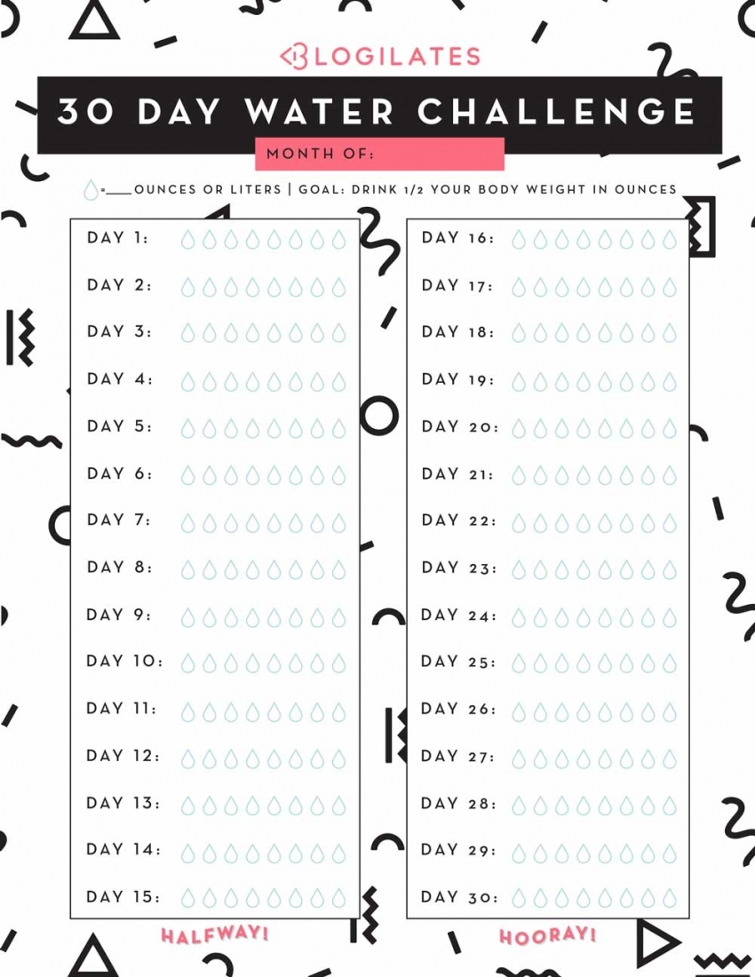 30 Day Challenge Printable