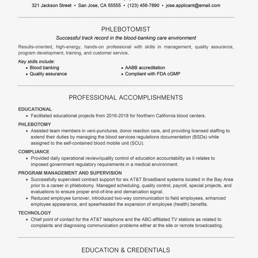 Functional Resumes Examples