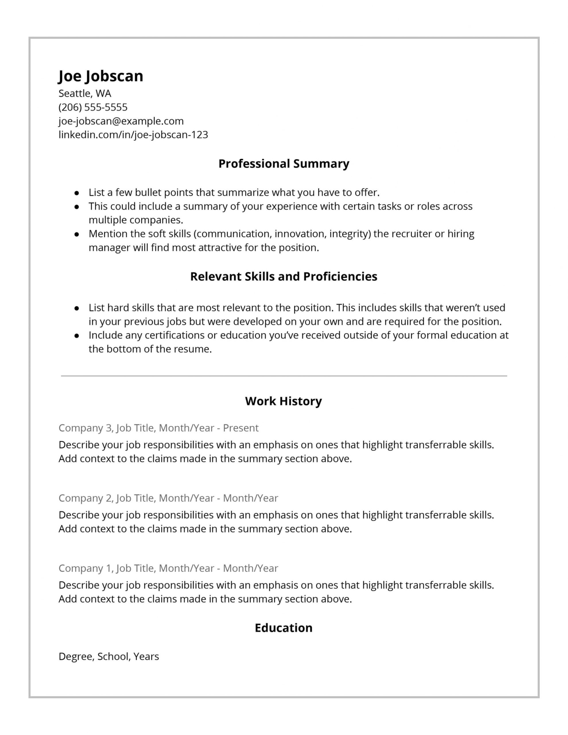 Functional Resumes Examples