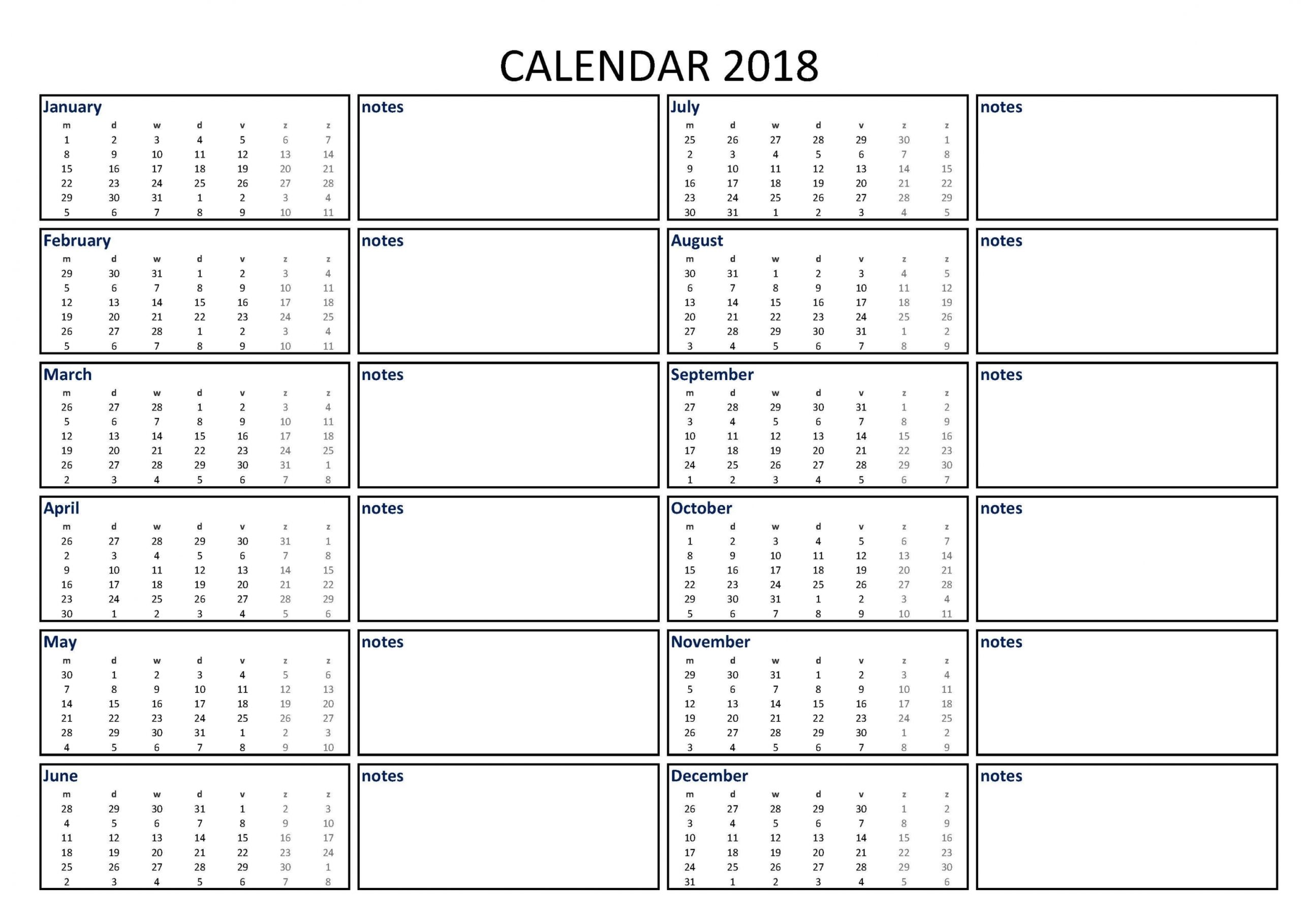 A3 Printable Calendar Free Letter Templates